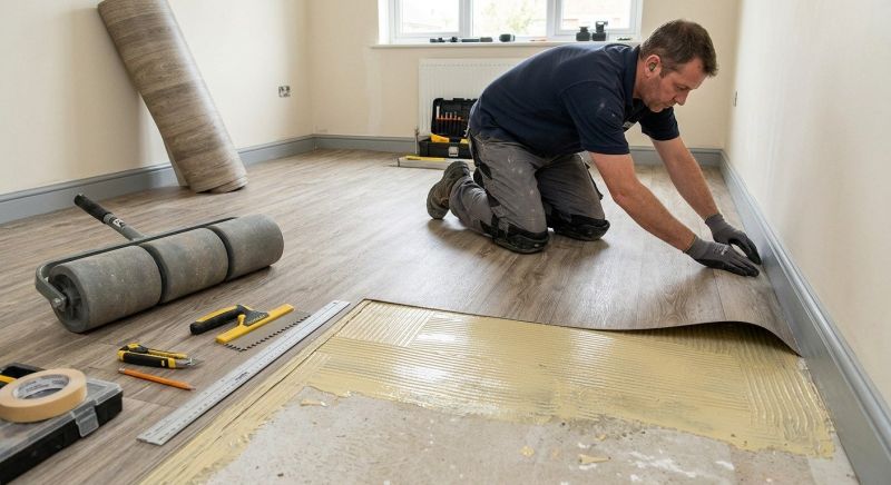 Sheet Linoleum Installation in Darien, CT